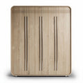 Wood grain storage cabinet with four doors and modern design 80 x 40 x 120cm