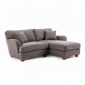Fabric sectional sofa with chaise lounge in gray dimensions 200 x 90 x 80cm