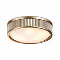 Flush mount ceiling light fixture in brushed gold finish 30 x 30 x 7cm
