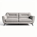 Fabric sofa with metal legs in light gray 200 x 90 x 85cm for living room